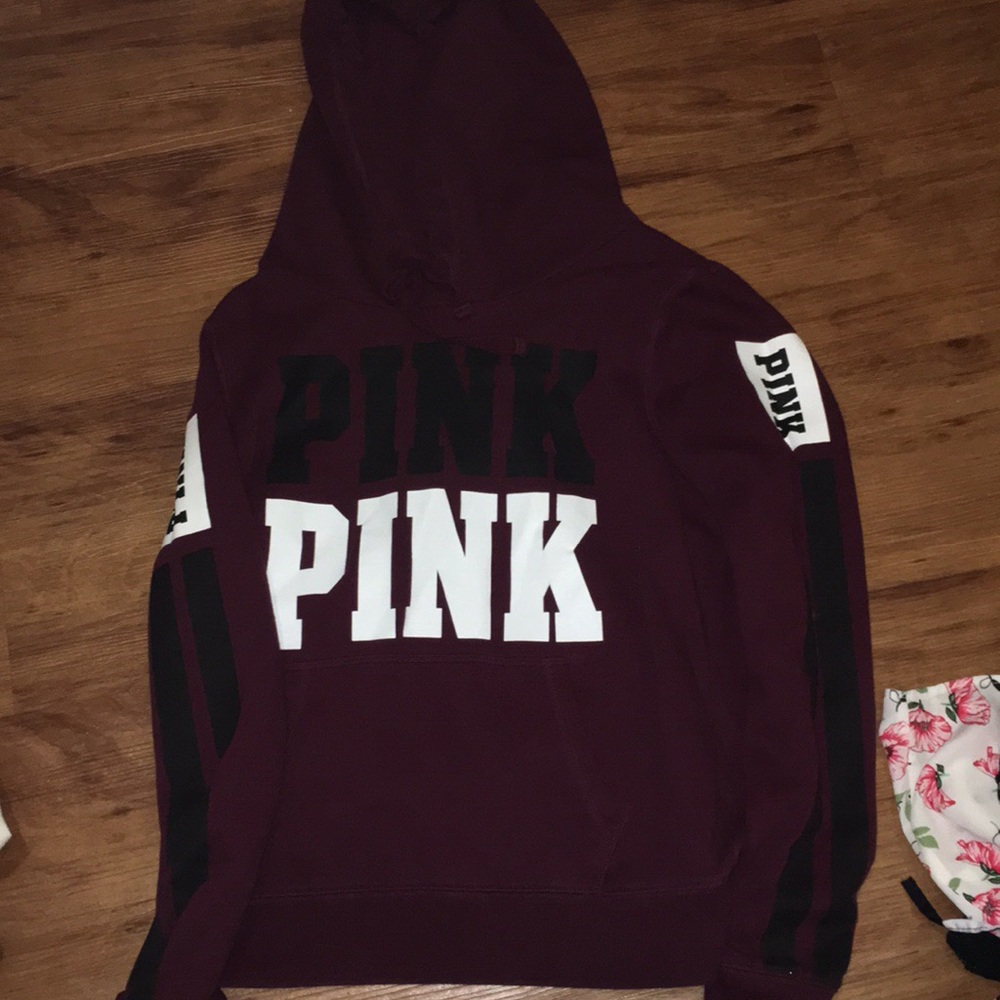 Maroon Victoria’s Secret sweatshirt